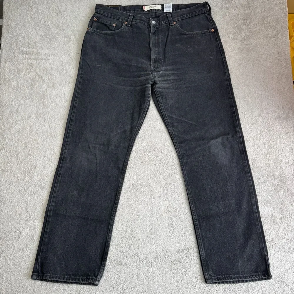 Levi's 505 Regular Fit Jeans Mens 40x32 Blue Denim Cotton Medium Wash Straight